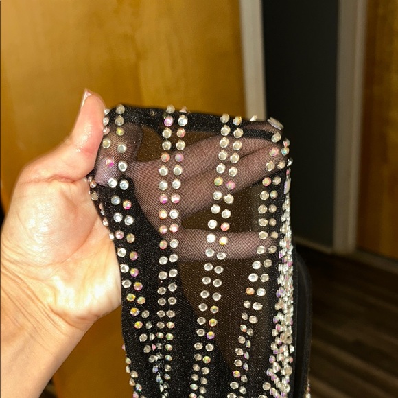 Fashion Nova Black and Silver Mini Dress - Picture 3 of 3